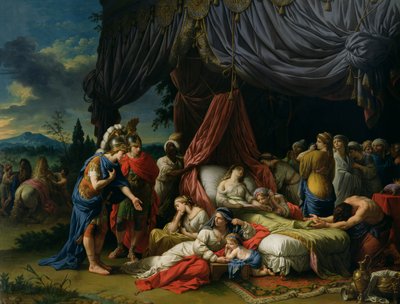 De dood van de vrouw van Darius III (399-330 v.Chr.) 1785 door Louis Jean François Lagrenée